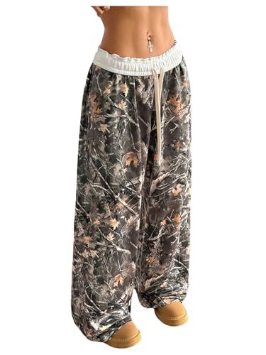 Amazon.com: SOLY HUX Women's Camo Pants Wide Leg Baggy Sweatpants